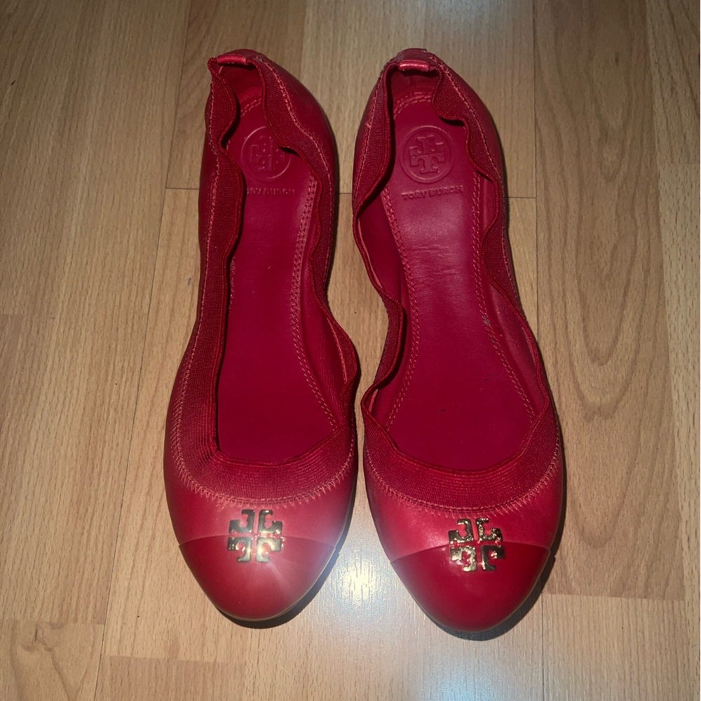 Tory Burch Ballet Flats Ruby Red - image 1